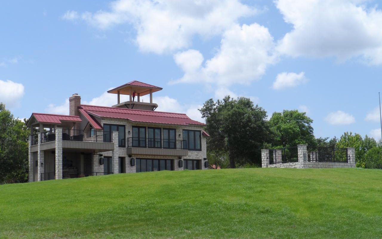 Perma Vista custom home with observation tower on acreage