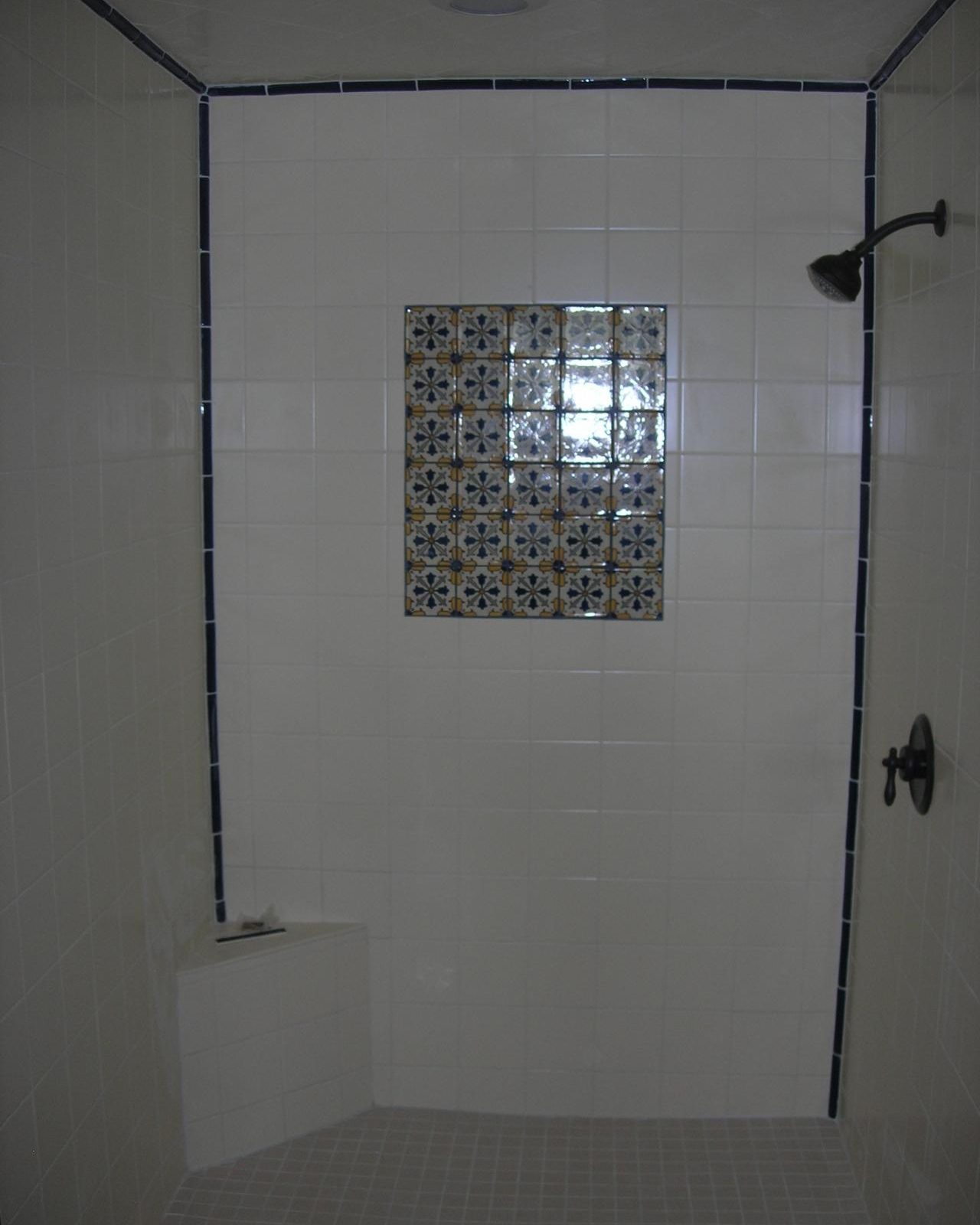 Custom tile walk-in shower from a bathroom remodel